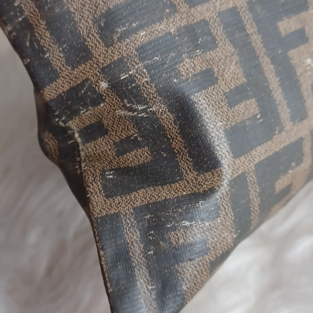 Vintage Fendi Brown Monogram Pouch